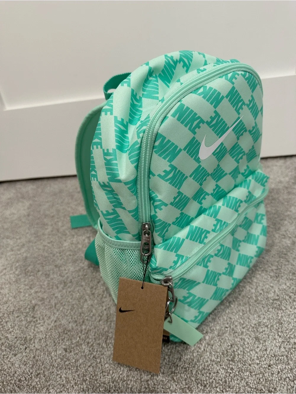Nike Mint Green Patterned Mini Backpack